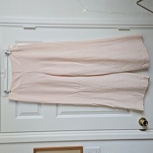 Elegant Cream Women's Wide-Leg Pants